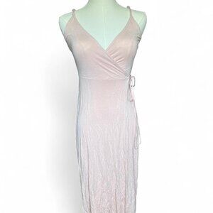 light baby pink forever21 v neck dress
